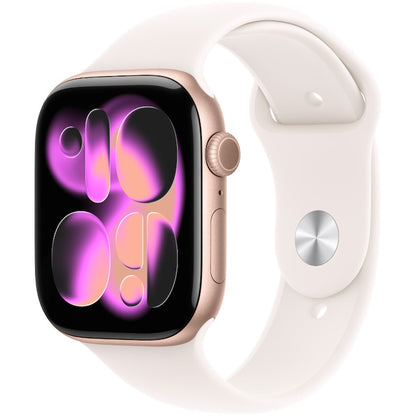 Apple Watch 11 GPS,Cellular + WIFI,  Rose Gold 42mm, Light Blush Sport Band, Baterie 100%