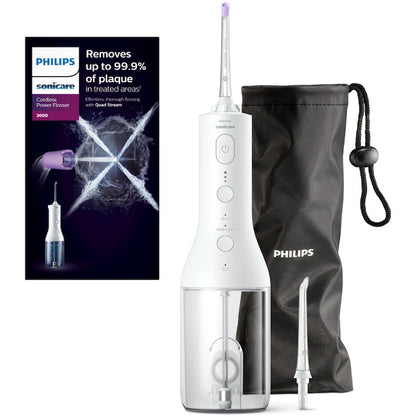 RESIGILAT: Irigator bucal tip dus bucal Philips Sonicare HX3826/31 cu tehnologie QuadStream, portabil, 2 moduri de curatare, 3 niveluri de intensitate , include 2 x capete de curatare si 1 x husa trasport, alb