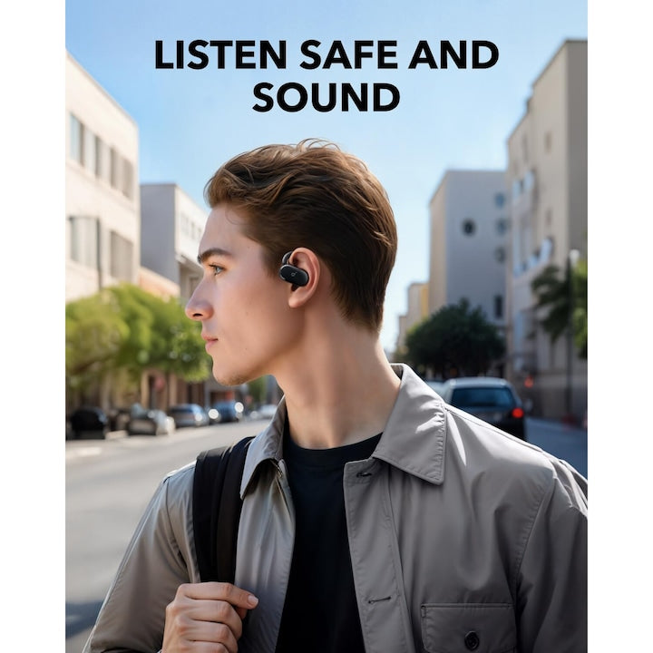 Casti wireless Open-Ear Anker Soundcore V20i, Autonomie 36 ore, IP55, Bluetooth 5.4, Negru
