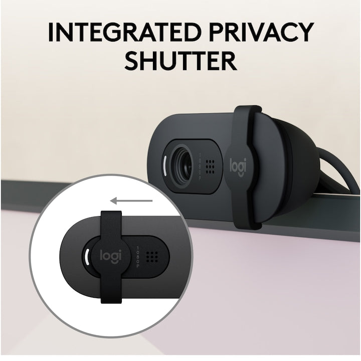 Camera Web Logitech Brio 100, Full HD, Graphite