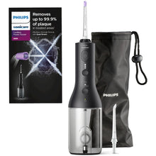 RESIGILAT: Irigator bucal tip dus bucal Philips Sonicare HX3826/33 cu tehnologie QuadStream, portabil, 2 moduri de curatare, 3 niveluri de intensitate , include 2 x capete de curatare si 1 x husa trasport, negru