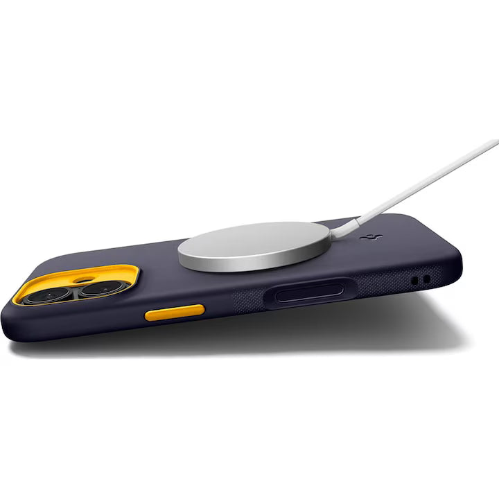 Husa, Spigen Nano Pop Mag Magnet pentru iPhone 17, Albastru Marin Si Galben