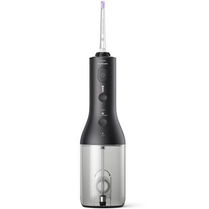 RESIGILAT: Irigator bucal tip dus bucal Philips Sonicare HX3826/33 cu tehnologie QuadStream, portabil, 2 moduri de curatare, 3 niveluri de intensitate , include 2 x capete de curatare si 1 x husa trasport, negru