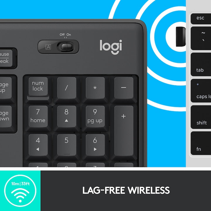 Set tastatura si mouse wireless Logitech MK295 ,Layout Francez AZERTY, Negru