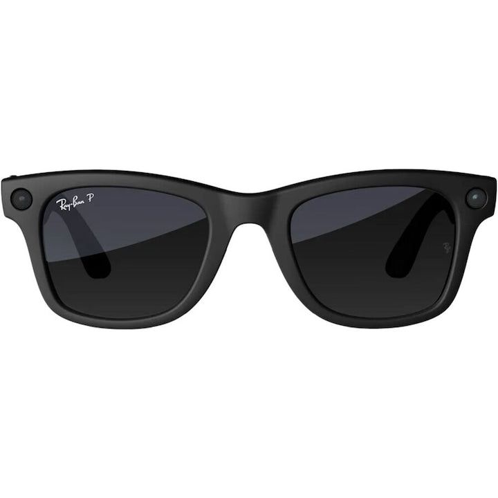 RESIGILAT: Ochelari Smart Ray-Ban Meta Wayfarer, Marime L, 32 GB stocare, Camera Foto 12mp, 5 microfoane, difuzoare, Wifi 6, Meta AI, Large, Gradient-Grafit-Polarizat, Negru-Mat