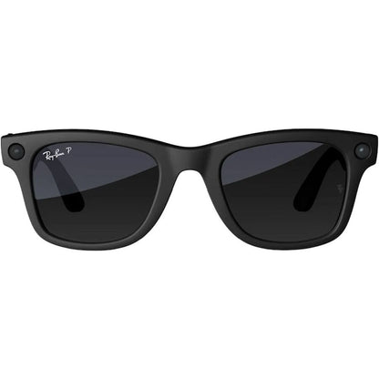 RESIGILAT: Ochelari Smart Ray-Ban Meta Wayfarer, Marime L, 32 GB stocare, Camera Foto 12mp, 5 microfoane, difuzoare, Wifi 6, Meta AI, Large, Gradient-Grafit-Polarizat, Negru-Mat