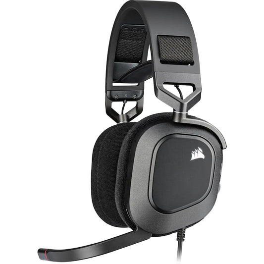 RESIGILAT: Casti gaming cu microfon Corsair HS80 RGB USB, Surround, Dolby Audio 7.1 24Bit, Negru Carbon