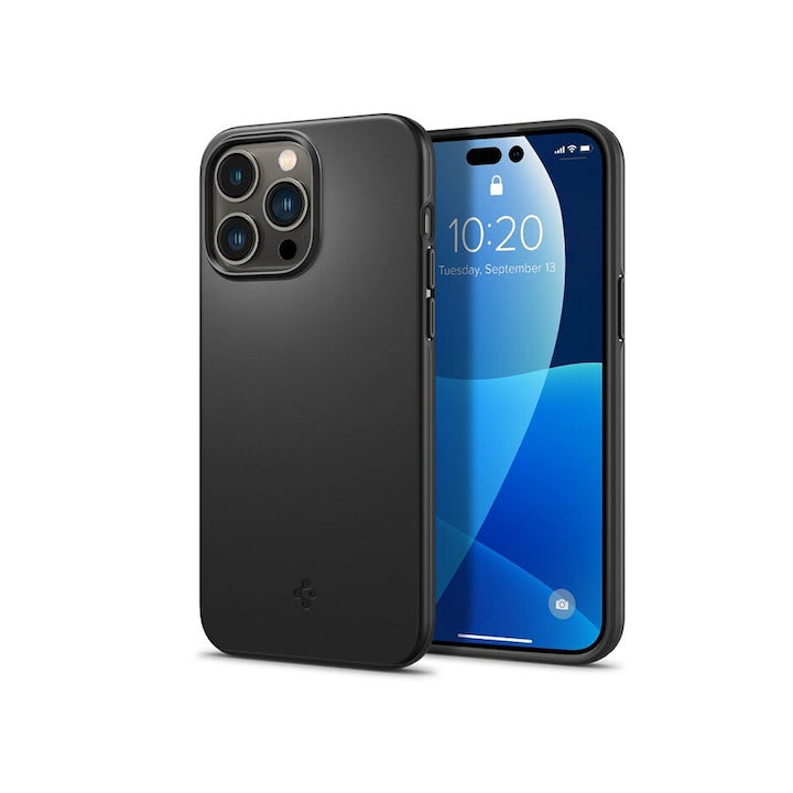 Husa Spigen Thin Fit pentru iPhone 14 Pro, Negru