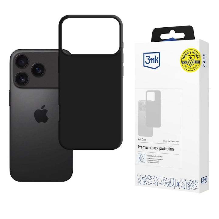 Husa 3MK Frosty MagCase pentru iPhone 17 Pro Max, Negru