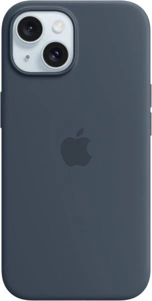 Husa Apple iPhone 15 Plus Silicone Back Case With MagSafe Storm Blue