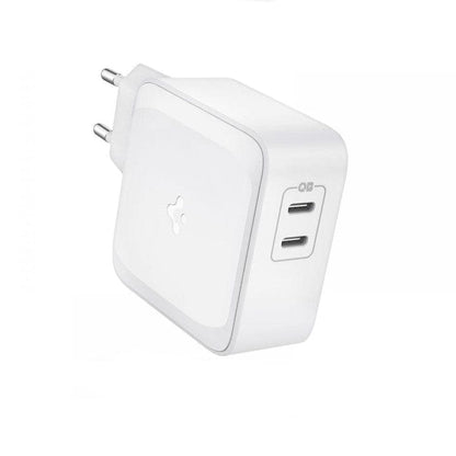 FIXLY l  Spigen Incarcator de retea, Spigen,PowerArc, PE2007EU, Alb, 2xUSB-C, 60W, GaN, PD, Quick Charge 3.0,