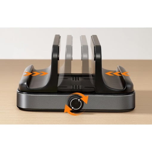 Suport Vertical Portabil pentru Laptop 10-40 mm Grosime, Joyroom, Negru