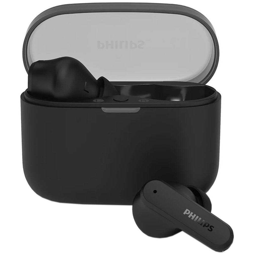 Casti PHILIPS TAT2000BK/00, True Wireless, Bluetooth, In-ear, Microfon, negru