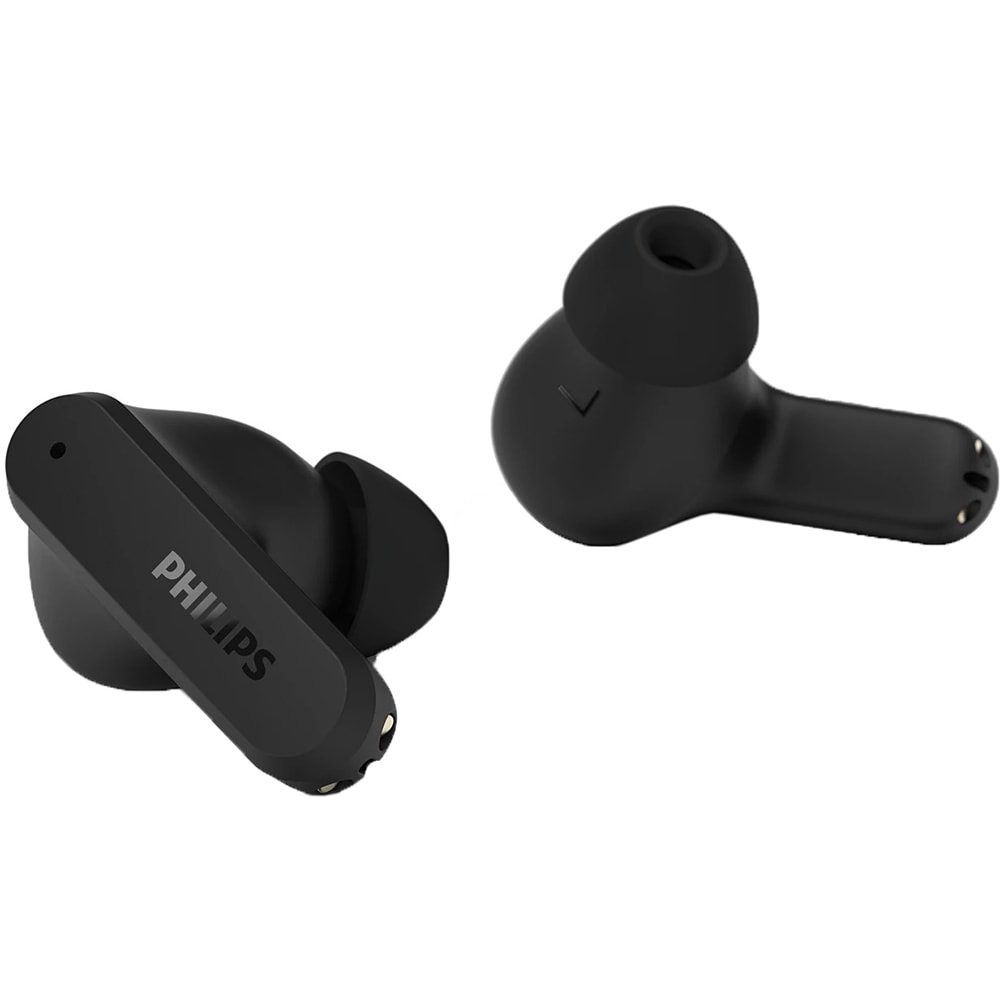 Casti PHILIPS TAT2000BK/00, True Wireless, Bluetooth, In-ear, Microfon, negru