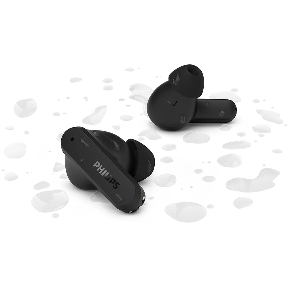 Casti PHILIPS TAT2000BK/00, True Wireless, Bluetooth, In-ear, Microfon, negru