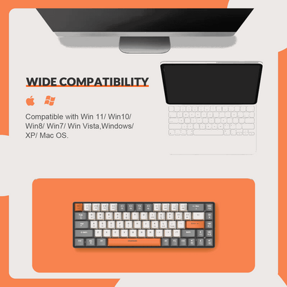 Tastatura Mecanică Compactă ZIYOULANG T8 60%, 68 Taste, RGB, Brown Switch, USB-C.